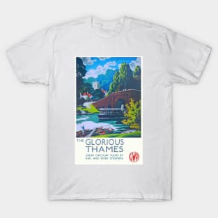 Vintage GWR travel poster The Glorious Thames. T-Shirt